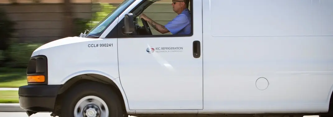 KIC Refrigeration service vehicle serving Cuyahoga Falls area